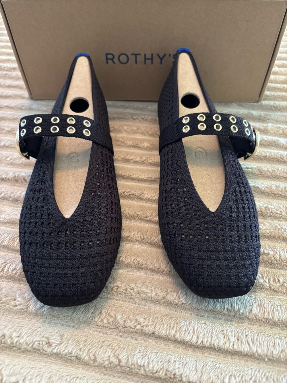 Rothy's Black Mesh The Max Buckle Mary Jane